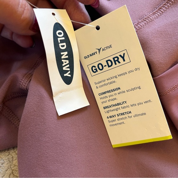 NWT Old Navy pink Go-Dry Elevate Legging petite Size L - Picture 8 of 12